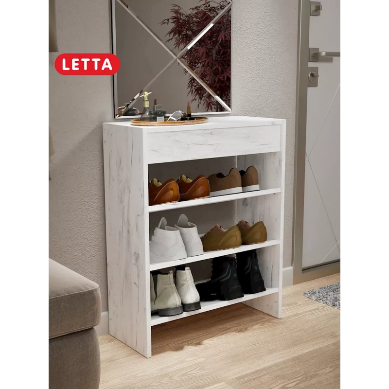 Ayaqqabı üçün altlıq, LDSP, boz, 75x26x60 sm