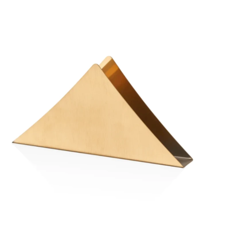 Салфетница нержавеющая сталь, треугольная, 18 см, золотистая