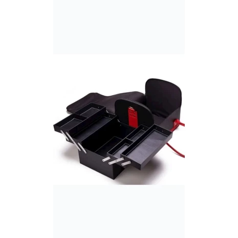 Косметичка-органайзер 5946_0048, 30x25x23 см, кожа, черный-красный