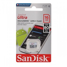 Yaddaş kartı Sandisk Ultra microSD 16Gb UHS-1 U3 80MB/s (SDSQUNS-016G-GN3MN)