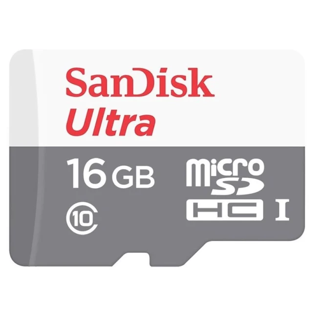 Карта памяти Sandisk Ultra microSD 16Gb UHS-1 U3 80MB/s (SDSQUNS-016G-GN3MN)