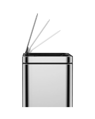 Zibil vedrəsi Java JH-8830 Matt Steel, 25.6x38.6x61 sm, 20 l, paslanmayan polad, gümüşü