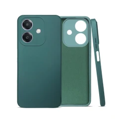 Telefon çexolu Oppo A3, Oppo A3X, Oppo A40 modeli üçün, silikon, tünd yaşıl