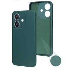 Telefon çexolu Oppo A3, Oppo A3X, Oppo A40 modeli üçün, silikon, tünd yaşıl