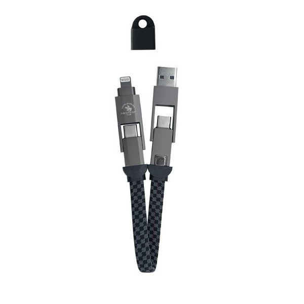 Кабель Santa Barbara Polo & Racquet Club 4-In-1 Cable 100W Gray, 15 см