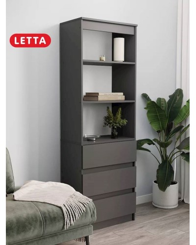Stellaj 3563_L-M 23563_ShkafMiniGray, 60x34x180 sm, LDSP, boz