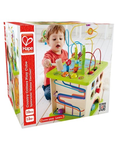 Uşaq İnkişafedici dəst Hape Country Critters Play Cub, 10 parça