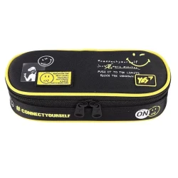 Школьный пенал Yes PH-6-1 Happy time 533215, черный Школьный пенал Yes PH-6-1 Happy time 533215, черный