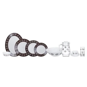 Набор столовой посуды Luminarc Sirocco Brown, 46 шт, 6 персон, коричневый/белый Набор столовой посуды Luminarc Sirocco Brown, 46 шт, 6 персон, коричневый/белый