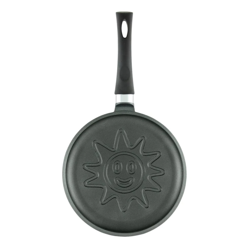 Сковородка для блинов Нева Металл Солнце, 24 см, алюминий, черная