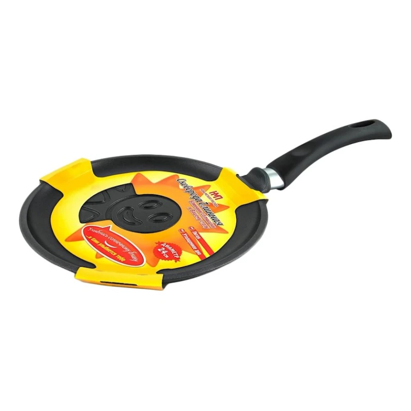 Сковородка для блинов Нева Металл Солнце, 24 см, алюминий, черная