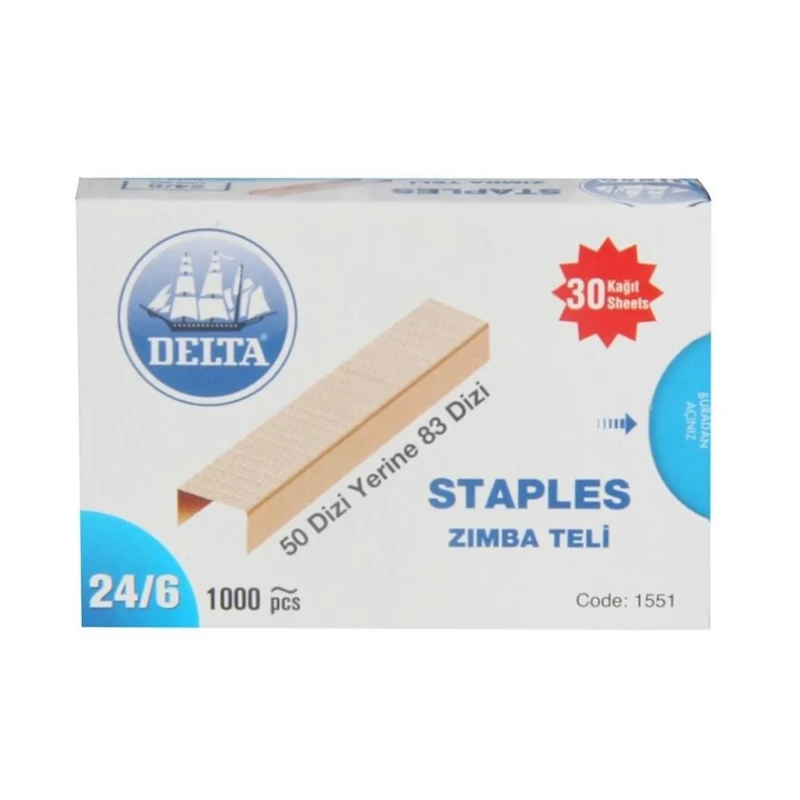 Скобы Delta 1551, №24/6, 1000 шт Скобы Delta 1551, №24/6, 1000 шт