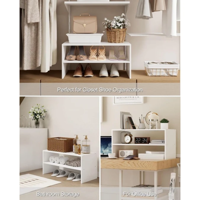 Подставка для обуви Art Mebel 4, ламинат, белая, 45х70х30 см Подставка для обуви Art Mebel 4, ламинат, белая, 45х70х30 см