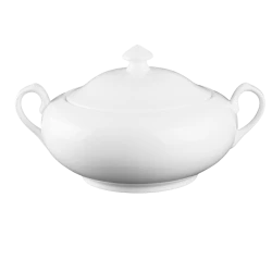Супница с крышкой Wilmax WL‑992491/A, фарфор, белый, 2800 мл