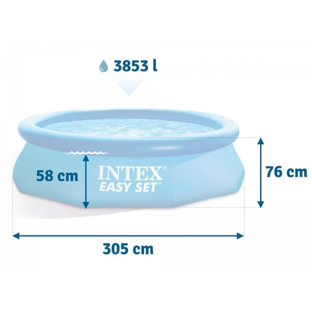 Надувной бассейн İntex H28122NP, синий, 305x76 см, 3853 л Надувной бассейн İntex H28122NP, синий, 305x76 см, 3853 л