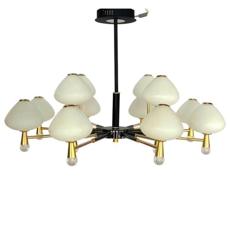 Люстра подвесная Şəms Aydınlatma 85096, 12 LED, золотистая/черная, двухъярусная, 75x65 см - LED8695-8+4 Люстра подвесная Şəms Aydınlatma 85096, 12 LED, золотистая/черная, двухъярусная, 75x65 см - LED8695-8+4