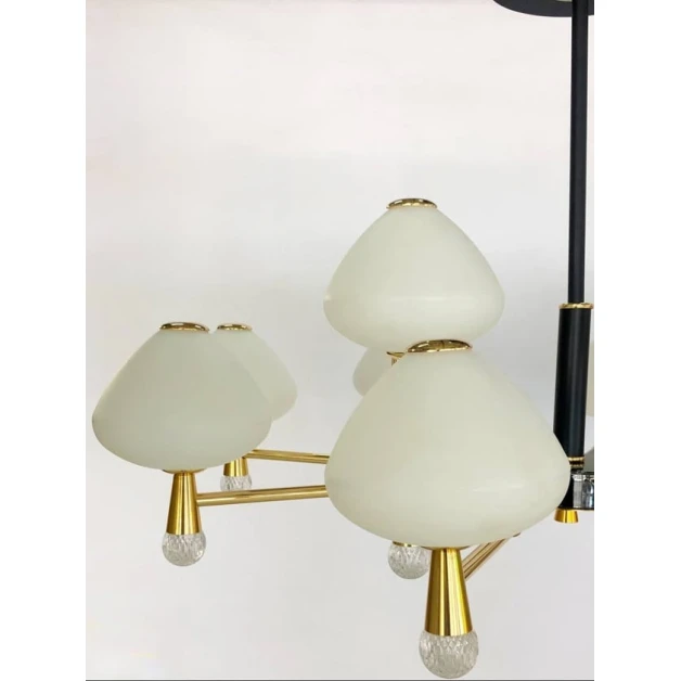 Люстра подвесная Şəms Aydınlatma 85096, 12 LED, золотистая/черная, двухъярусная, 75x65 см - LED8695-8+4 Люстра подвесная Şəms Aydınlatma 85096, 12 LED, золотистая/черная, двухъярусная, 75x65 см - LED8695-8+4