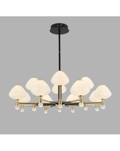 Asma çilçıraq Şəms Aydınlatma 85096, 12 LED, qızılı/qara, iki mərtəbəli, 75x65 sm - LED8695-8+4