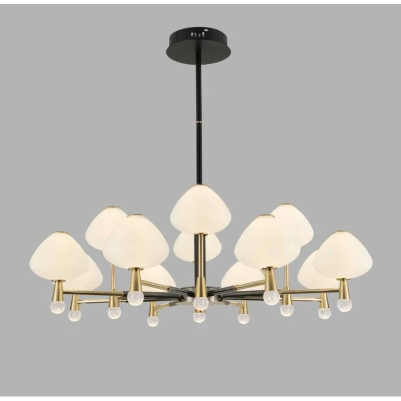 Люстра подвесная Şəms Aydınlatma 85096, 12 LED, золотистая/черная, двухъярусная, 75x65 см - LED8695-8+4 Люстра подвесная Şəms Aydınlatma 85096, 12 LED, золотистая/черная, двухъярусная, 75x65 см - LED8695-8+4