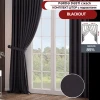 Шторы Eco-DECOR РА-1010982, 150х280 см, блэкаут, черный