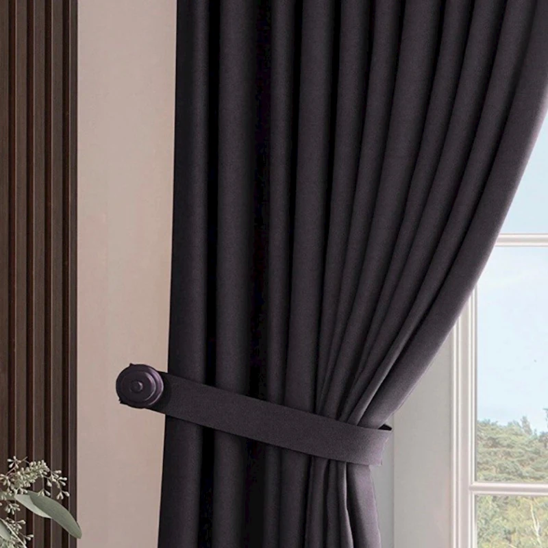 Шторы Eco-DECOR РА-1010982, 150х280 см, блэкаут, черный