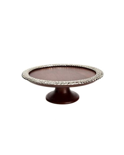 Tort qabı Hom-me Lignum, 28x22.5 sm, taxta/şüşə, Qəhvəyi/Şəffaf