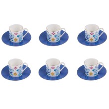 Qəhvə dəsti Porland Posh 04ALM005546, 90 ml, 12 parça, rəngbərəng
