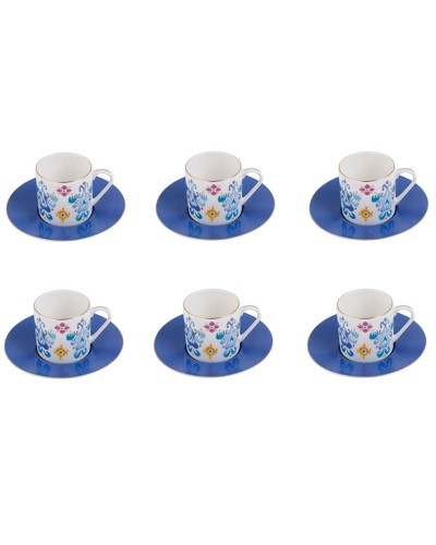 Qəhvə dəsti Porland Posh 04ALM005546, 90 ml, 12 parça, rəngbərəng