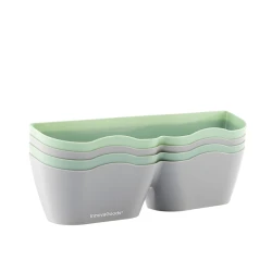 Yapışqan ayaqqabı tutacaqları InnovaGoods V0103374, 4 əd, 25.5x7.5x7.5 sm, plastik, boz/yaşıl