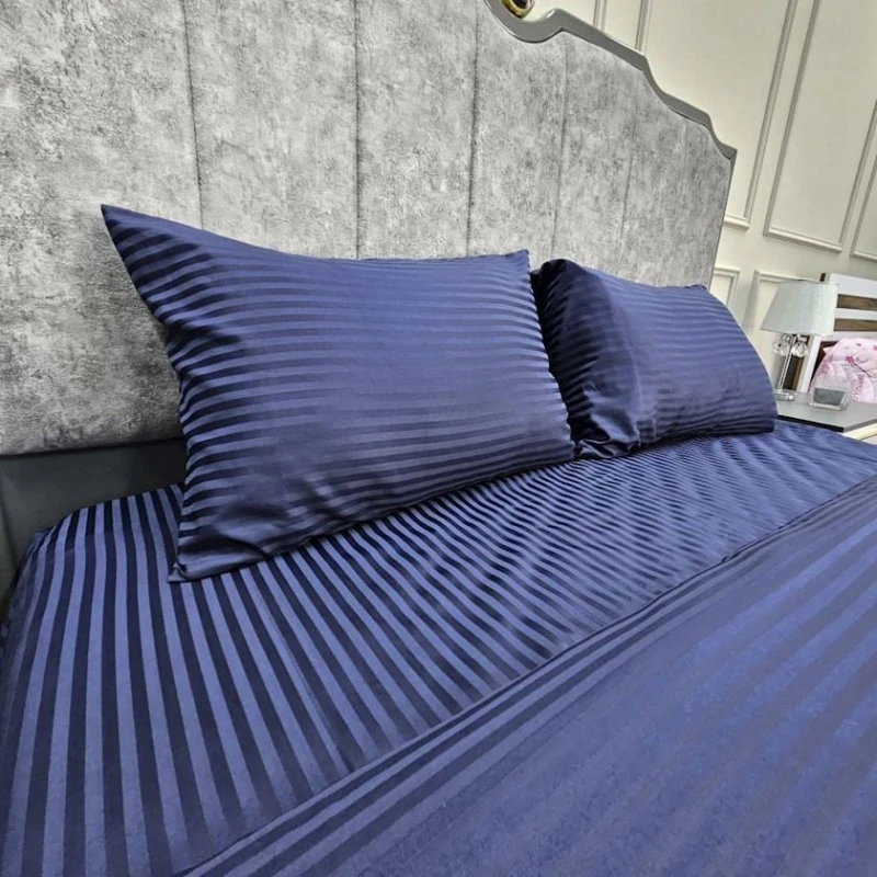 Комплект постельного белья Sahara SHA-000072 пододеяльник 200x220, простыня 230x240, наволочки 50x70, двуспальный, хлопок, синий