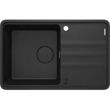 Mətbəx çanağı Deante Momi ZKMG113, qranit, qara, 50x78 sm