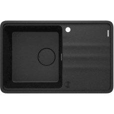 Mətbəx çanağı Deante Momi ZKMG113, qranit, qara, 50x78 sm