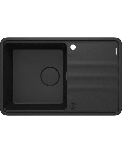 Mətbəx çanağı Deante Momi ZKMG113, qranit, qara, 50x78 sm
