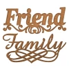 Надписи из чипборда Decola Family Friend, 4 шт Надписи из чипборда Decola Family Friend, 4 шт