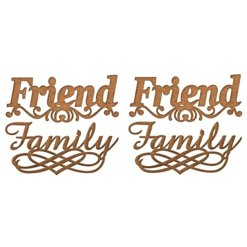 Надписи из чипборда Decola Family Friend, 4 шт Надписи из чипборда Decola Family Friend, 4 шт