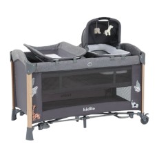 Manej-çarpayı Kidilo AP940S, metal/plastik, boz