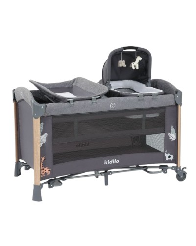 Manej-çarpayı Kidilo AP940S, metal/plastik, boz