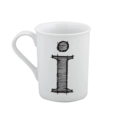 Кружка Porland Letter I 04AP016107, белая, 285 мл