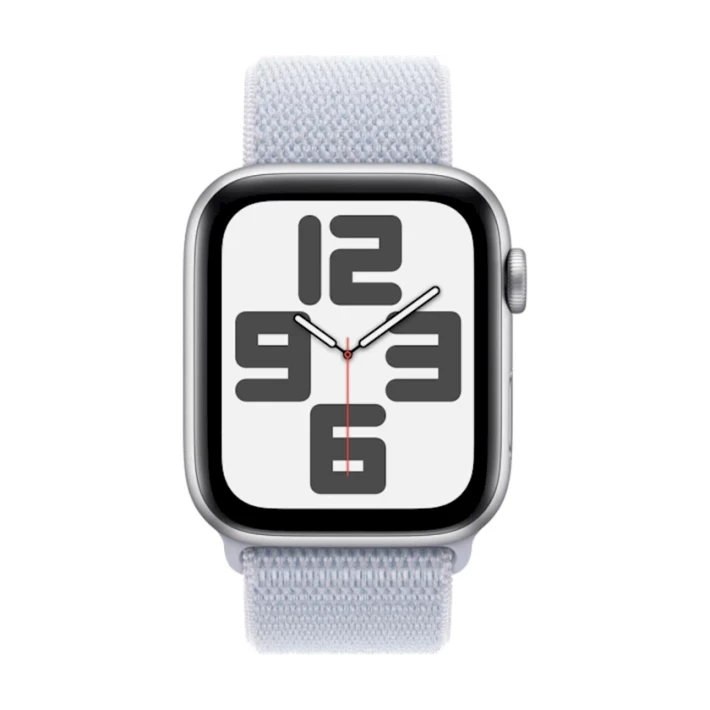 Ağıllı saat Apple Watch SE GPS 44mm Silver Aluminium Case with Blue Cloud Sport Loop