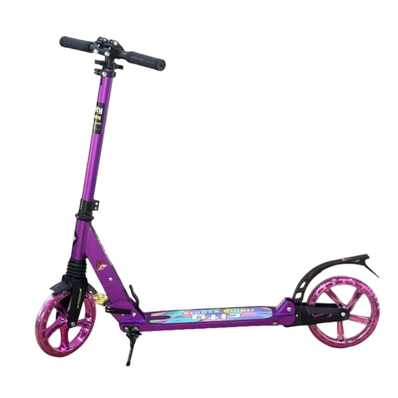 Детский самокат двухколесный LP610-6, 7-14 лет, фиолетовый Детский самокат двухколесный LP610-6, 7-14 лет, фиолетовый
