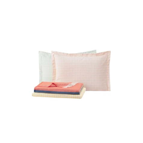 Комплект постельного белья Yataş Mattia, пике 200x230 см, простыня 160x200x36 см, наволочка 50x70 см (2 шт), двуспальный, хлопок, разноцветный Комплект постельного белья Yataş Mattia, пике 200x230 см, простыня 160x200x36 см, наволочка 50x70 см (2 шт), двуспальный, хлопок, разноцветный