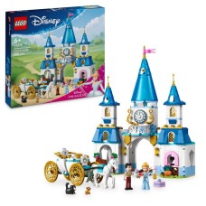 Konstruktor LEGO Disney Cinderella's Castle & Horse Carriage 43275, 596 parça, 6 yaşdan