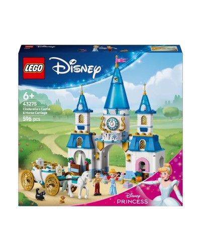 Konstruktor LEGO Disney Cinderella's Castle & Horse Carriage 43275, 596 parça, 6 yaşdan