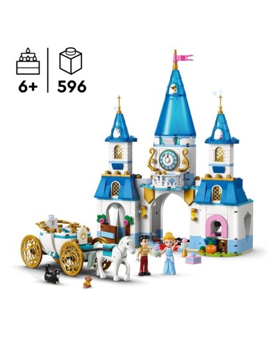 Konstruktor LEGO Disney Cinderella's Castle & Horse Carriage 43275, 596 parça, 6 yaşdan