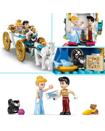 Konstruktor LEGO Disney Cinderella's Castle & Horse Carriage 43275, 596 parça, 6 yaşdan