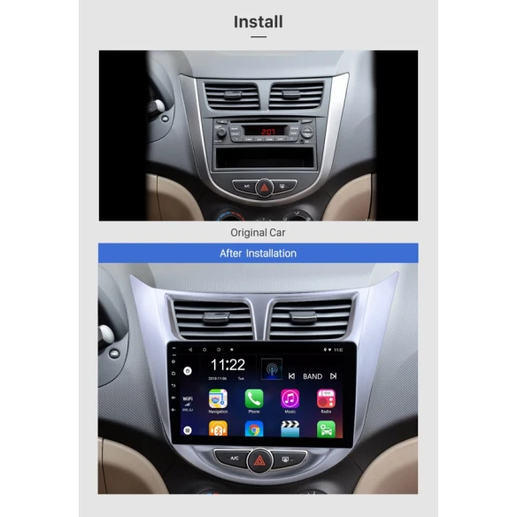 Автомобильный монитор The Boss для Hyundai Accent 2011-2013