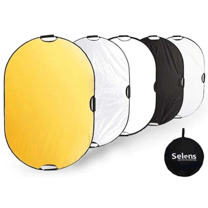 Отражатель 5 в 1 Selens L- 556, 80x120 см, овал Отражатель 5 в 1 Selens L- 556, 80x120 см, овал