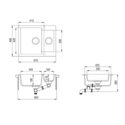 Кухонная мойка Aquasanita SQC 150-111