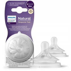 Насадка соски для бутылочек Philips AVENT Natural Response 961/02, силикон, 2 шт