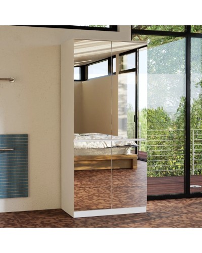 Şkaf Art Mebel Art-60-13, LDSP, ağ, 50x60x210 sm